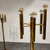 Pair of brass Sciolari floor lamps, 1970s
