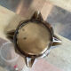 Empty ashtray vintage smoked glass pocket