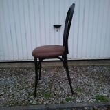 Set of 3 bistrot iron and skai chairs