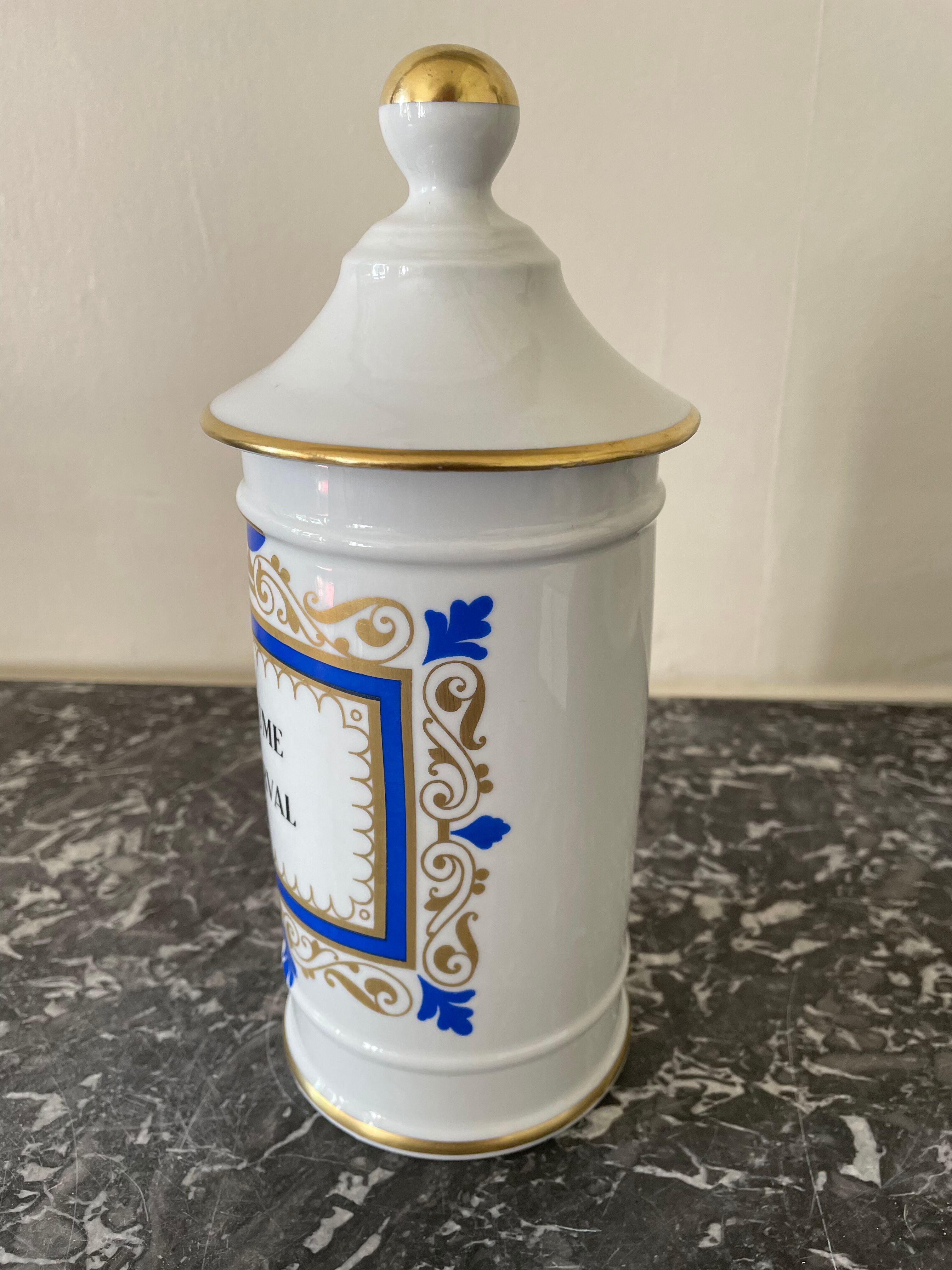 Limoges Ternet porcelain medicine jar