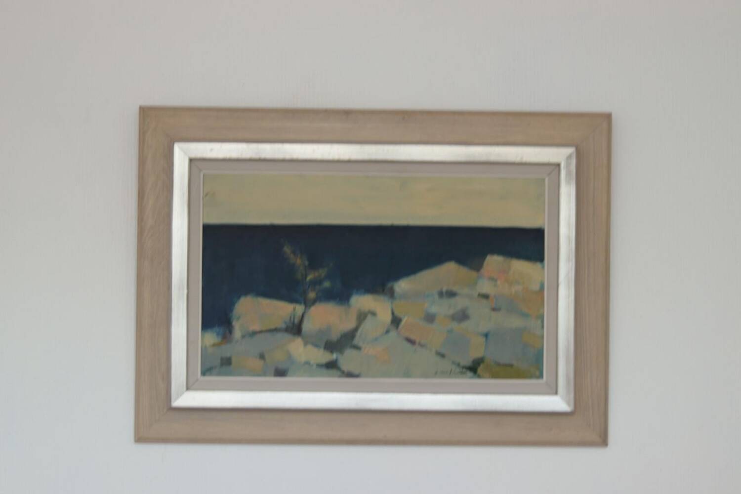 Huile sur toile suédoise – « Paysage côtier » par Arne Aspelin