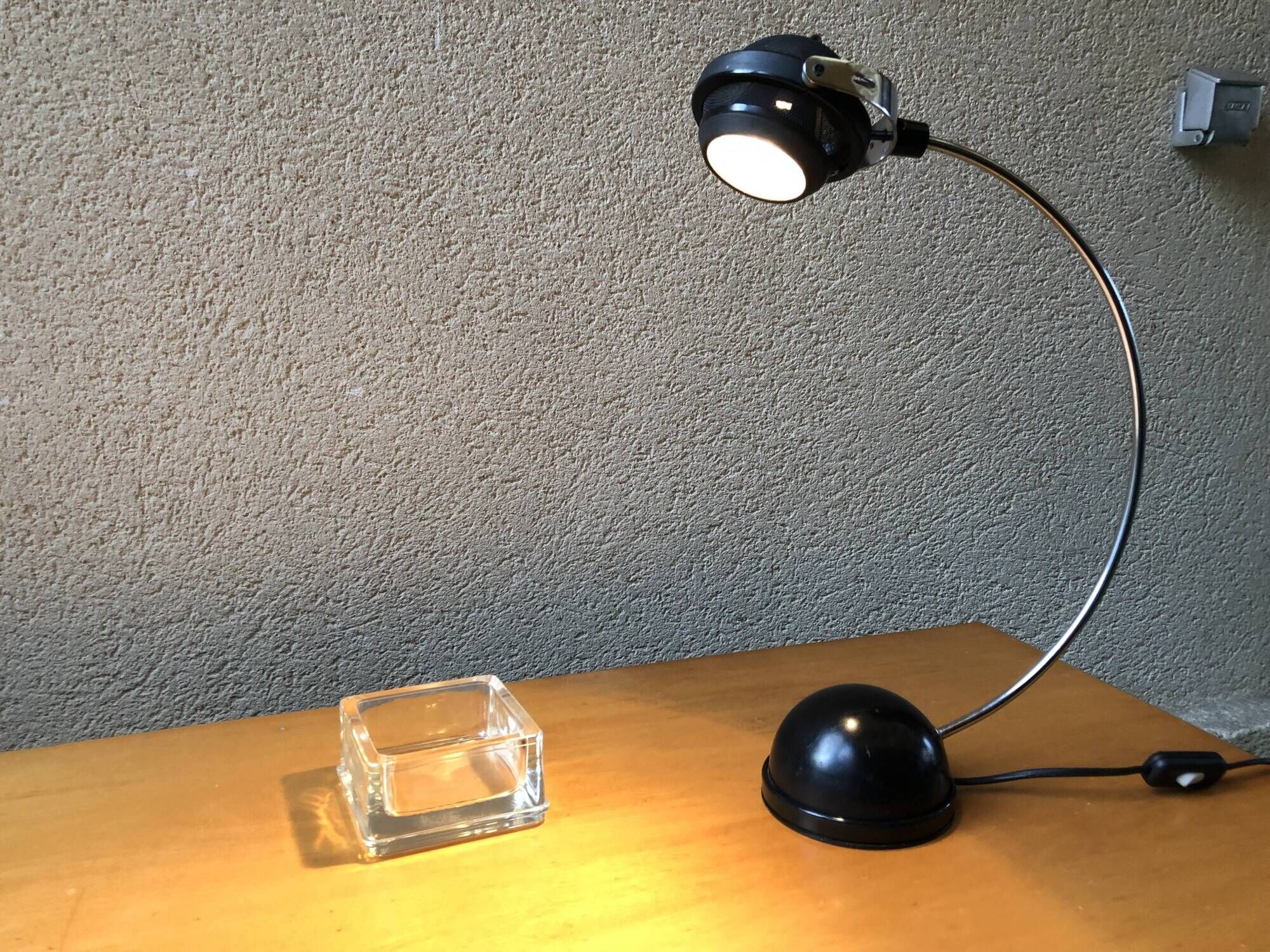 Lampe de bureau eyeball moderniste, Veb Narva Ex-RDA, vintage, 70-80