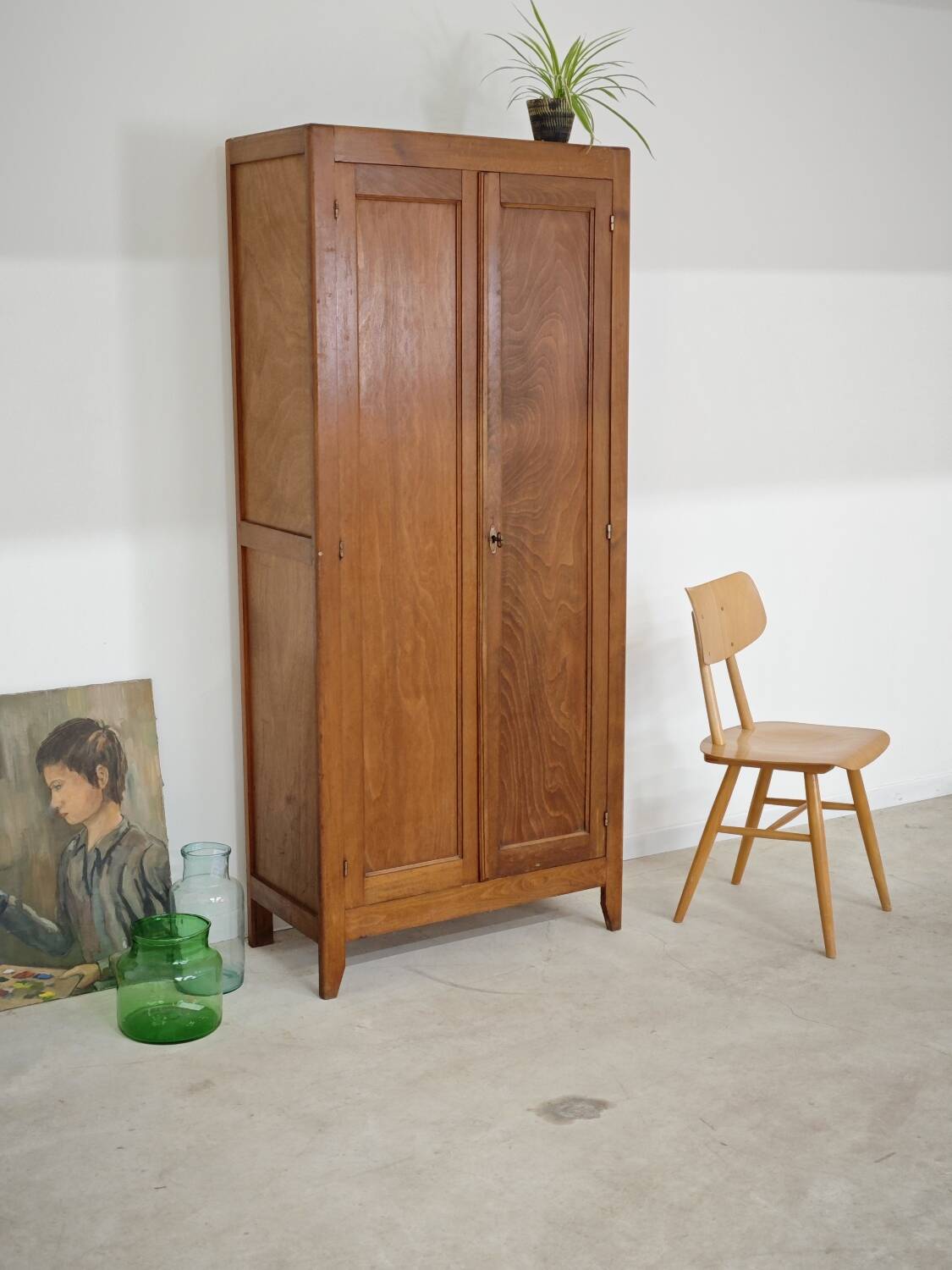 Parisian wooden wardrobe in country style