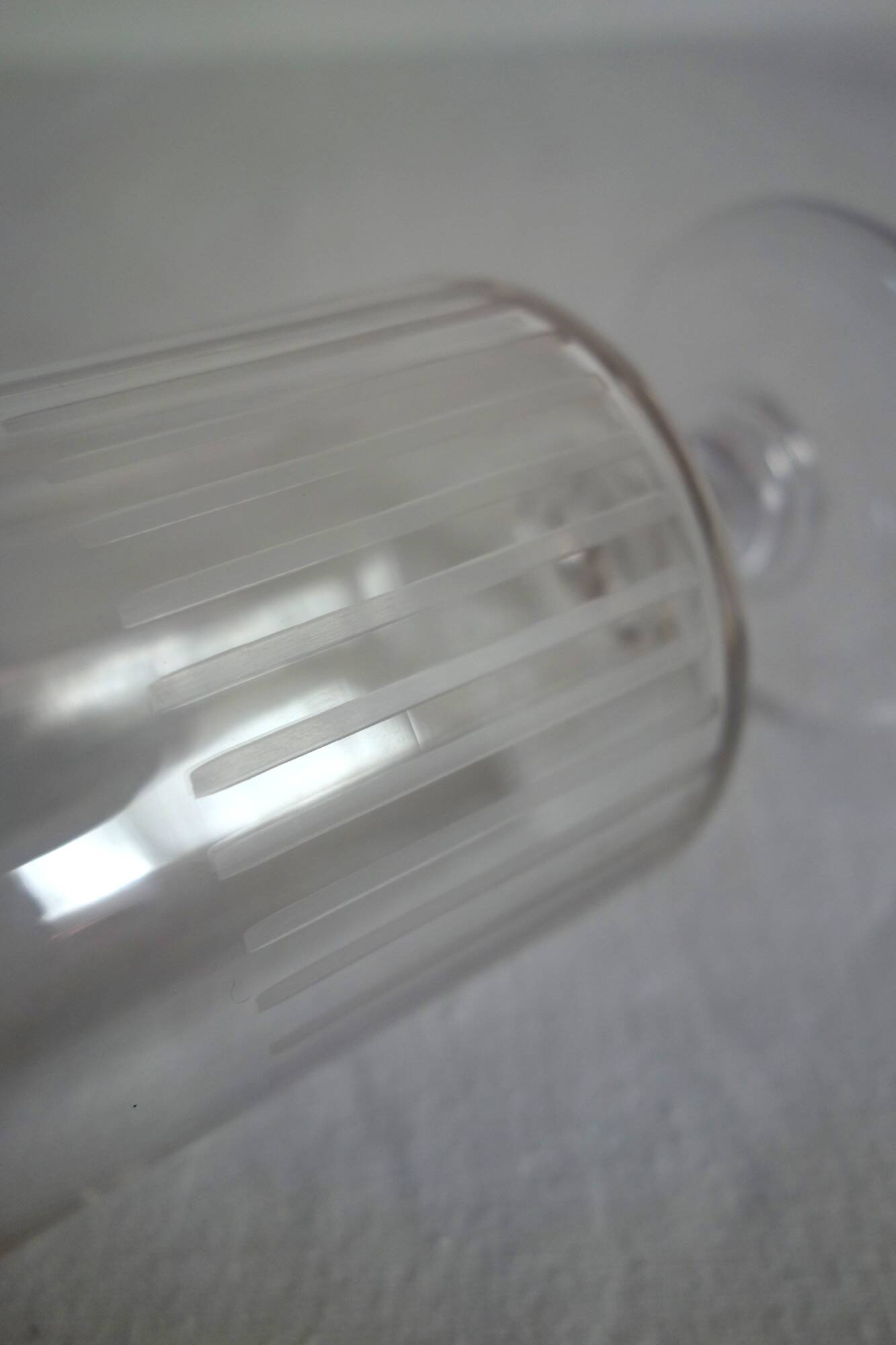 Set of 6 vintage cut crystal wine glasses.