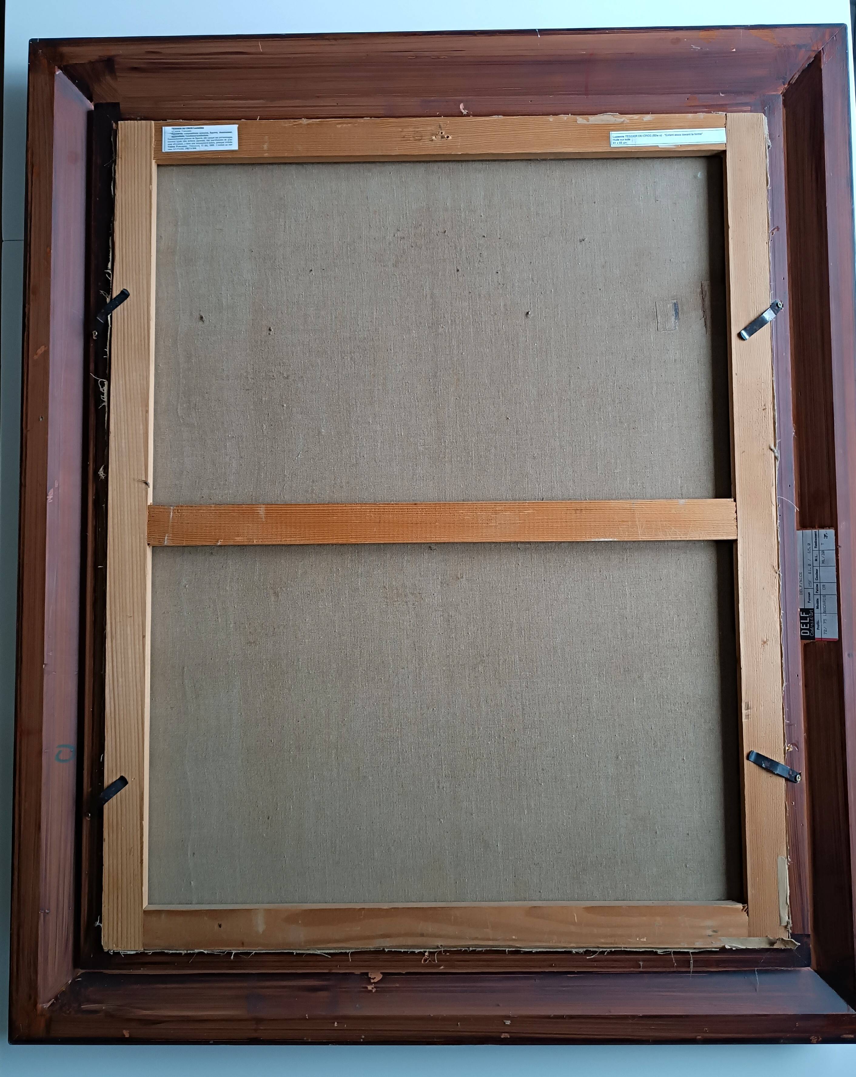 Oil painting on canvas signed lucienne tessier du cros