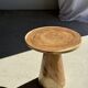 Natural solid suar side table (monoxyle) with a minimal conical base.
