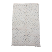 Tapis béni ouarain pois noirs et losanges blancs 155x235cm