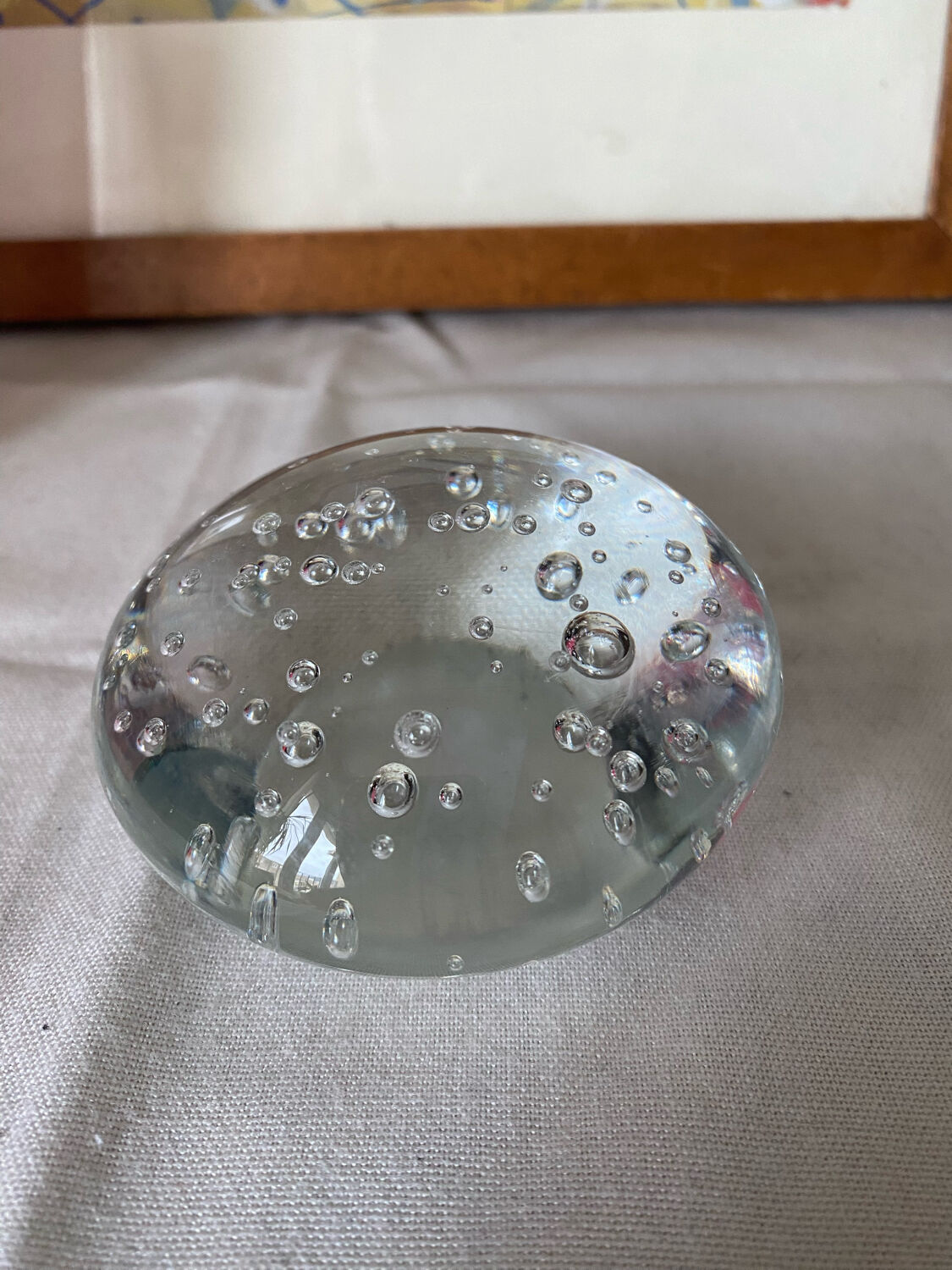 Bubble glass paperweight