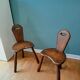 Brutalist pair of stools