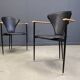 Vintage leather armchairs by Arrben Italy, 1980s - set of 6