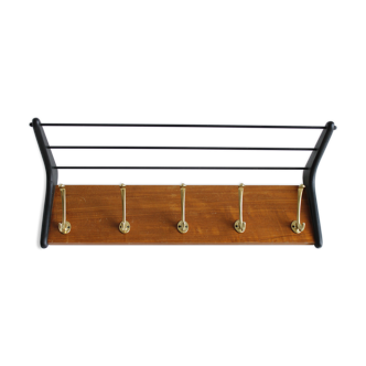 Teak Boomerang shaped coat rack by Alfred Hendrickx for Belform, Belgium, 1950s