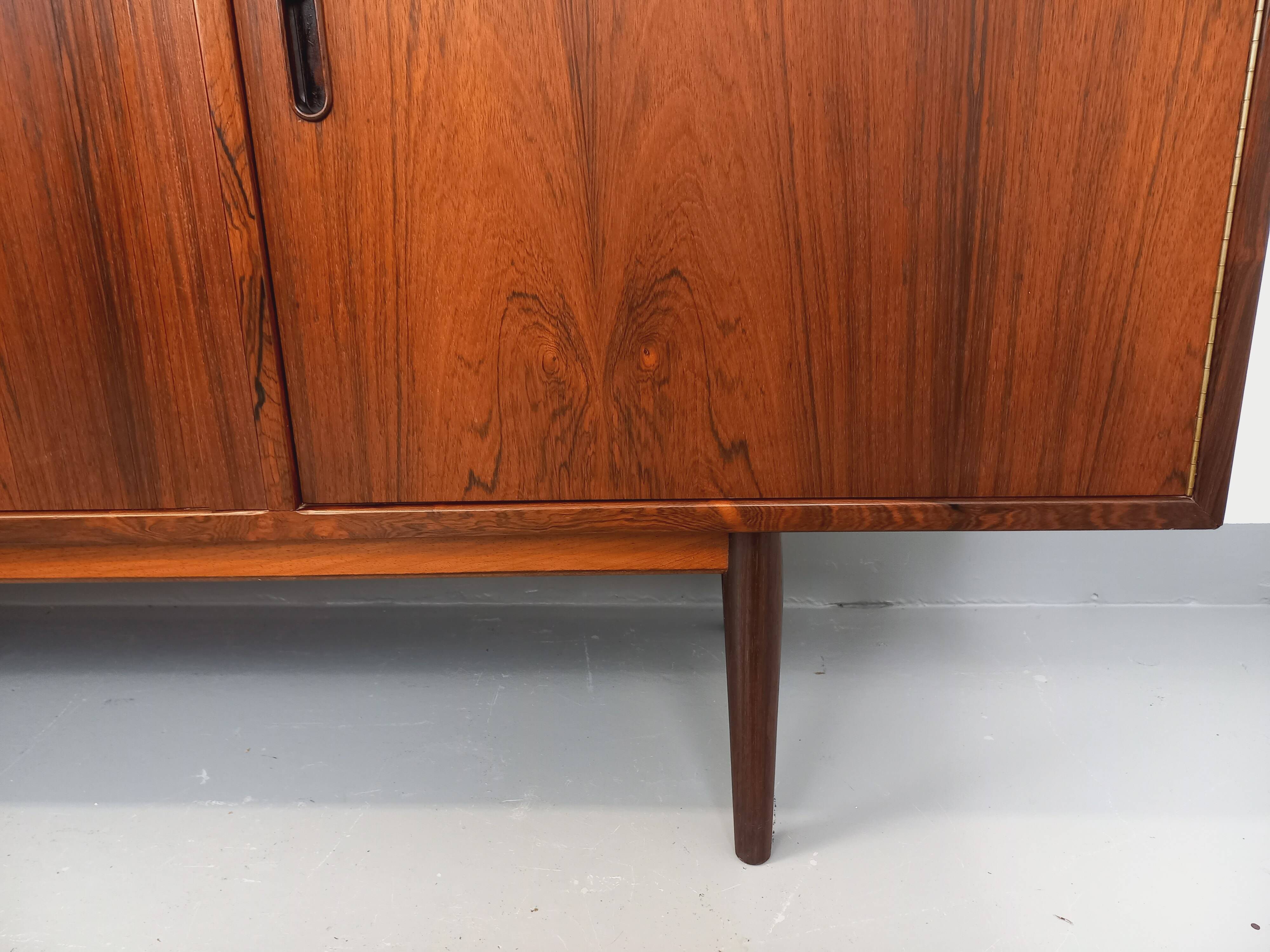 Vintage Scandinavian enfilade by Danish designer Arne Vodder in rosewood.