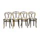 Set of 4 chairs Thonet N°19 canned to nine still unbleached, Engelstuhl 1880.
