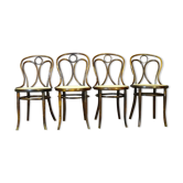 Set de 4 chaises Thonet N°19 cannages à neuf, Engelstuhl 1880