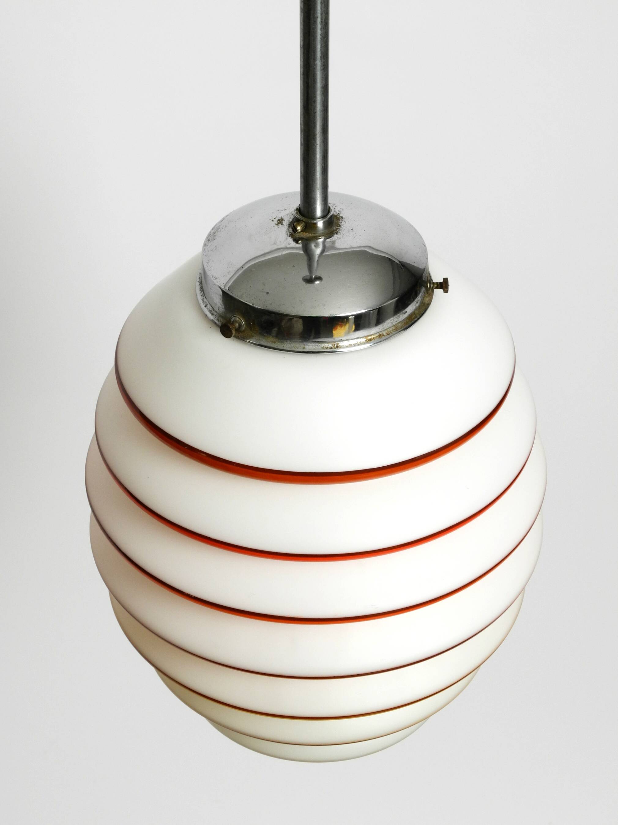 Beautiful rare original glass ceiling lamp from the 1930s