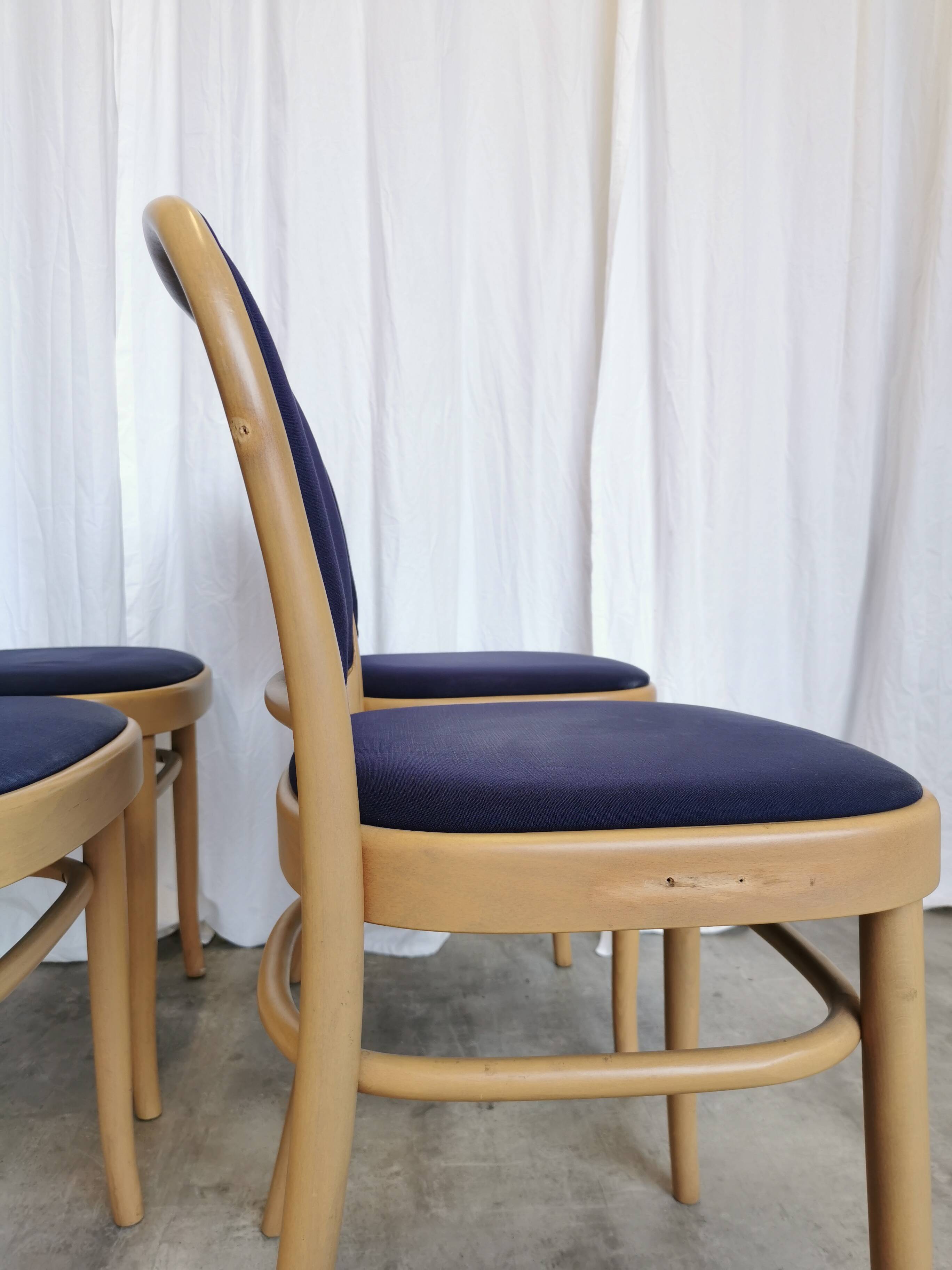 Vintage Bentwood Dining Chairs - Set of 6 - Joseph Hoffmann Thonet Design