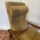 Vintage reclining armchair in wood and fabric – 1960s/70s