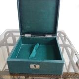 Victorian English box/box with solid silver corners