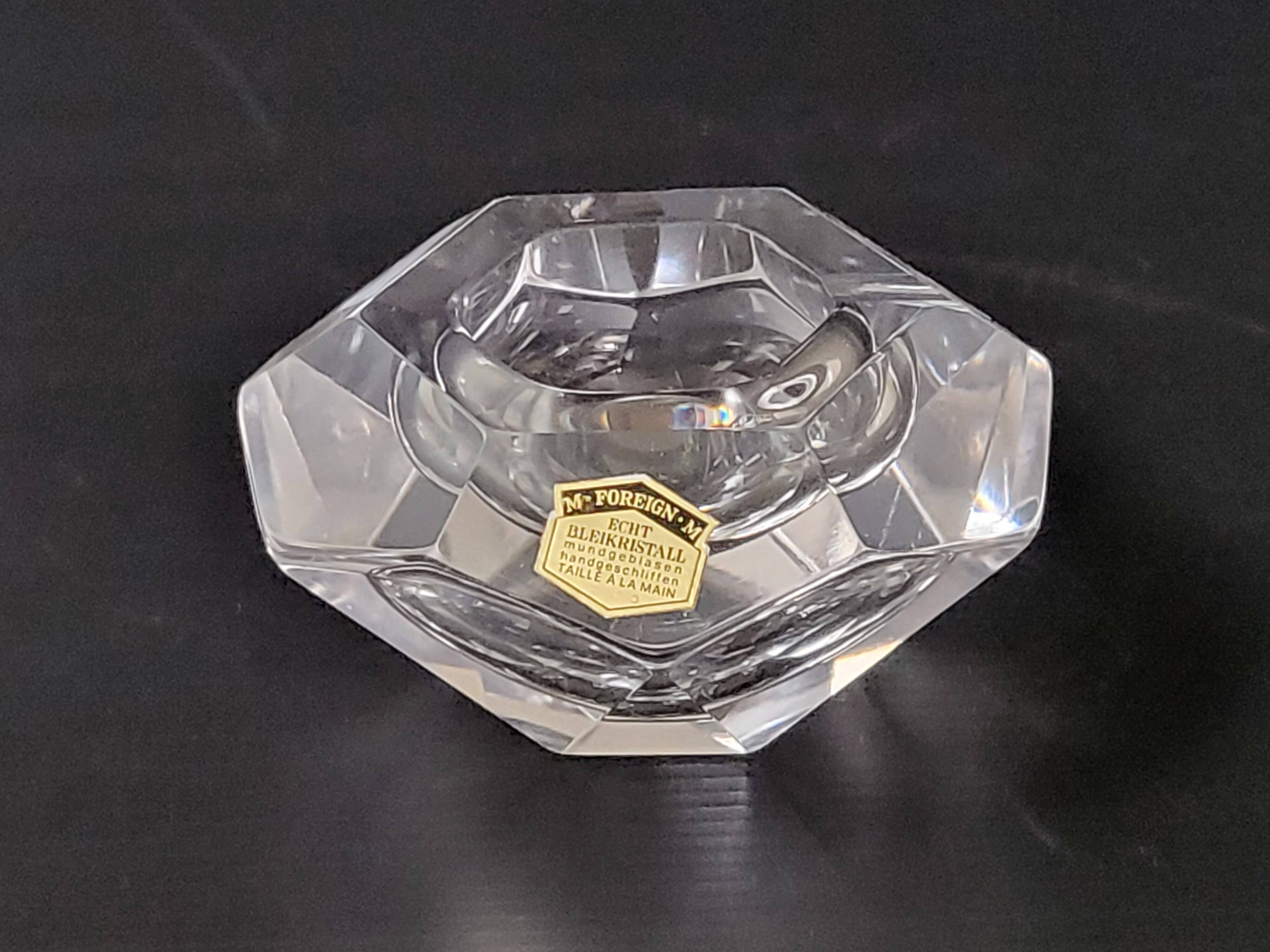 Vintage crystal ashtray