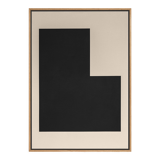 Minimalist abstract painting black sign B03