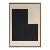 Minimalist abstract painting black sign B03