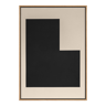 Minimalist abstract painting black sign B03