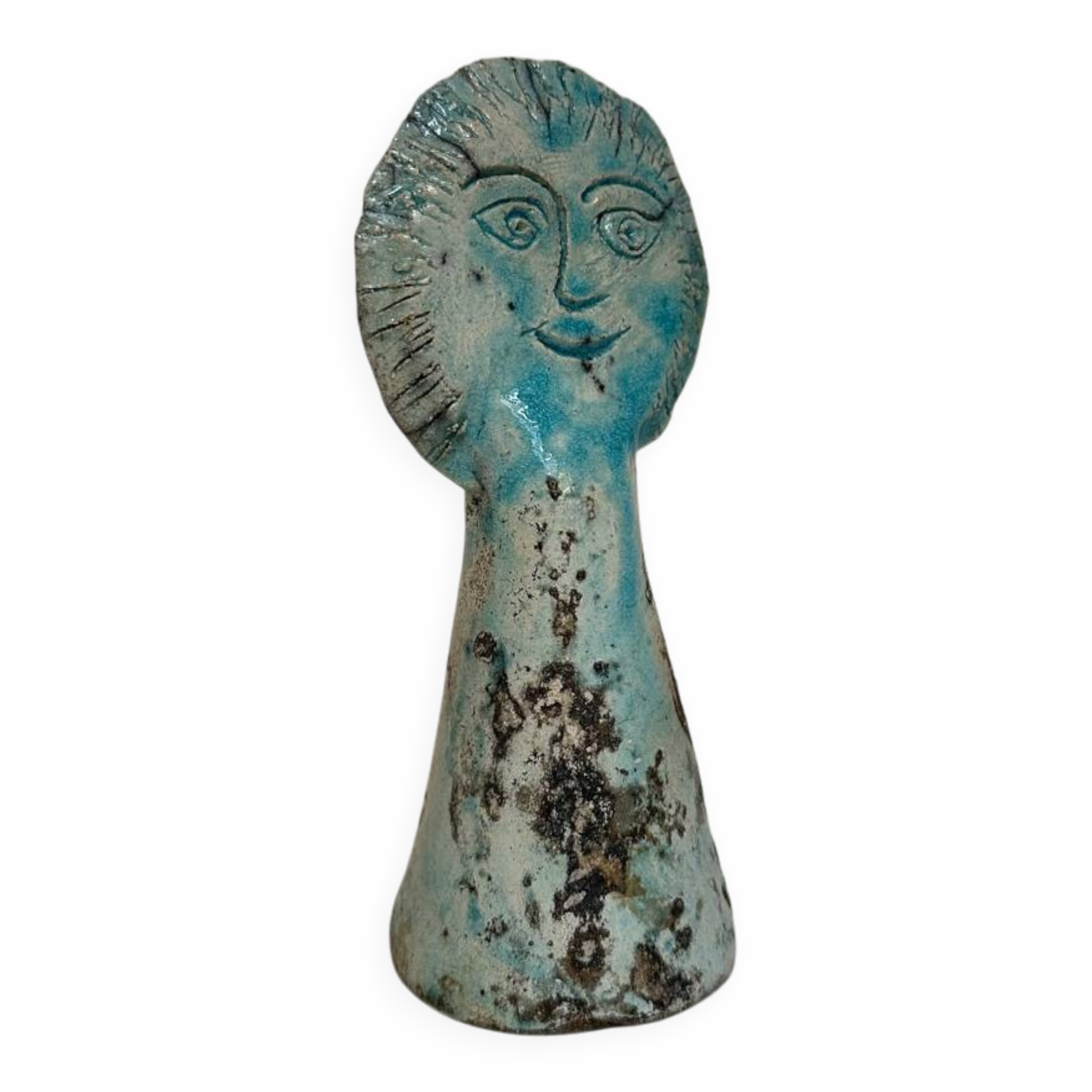 Sun sculpture in glazed terracotta, 1970