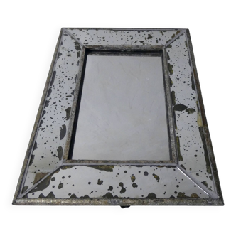 mercury glass mirror photo frame