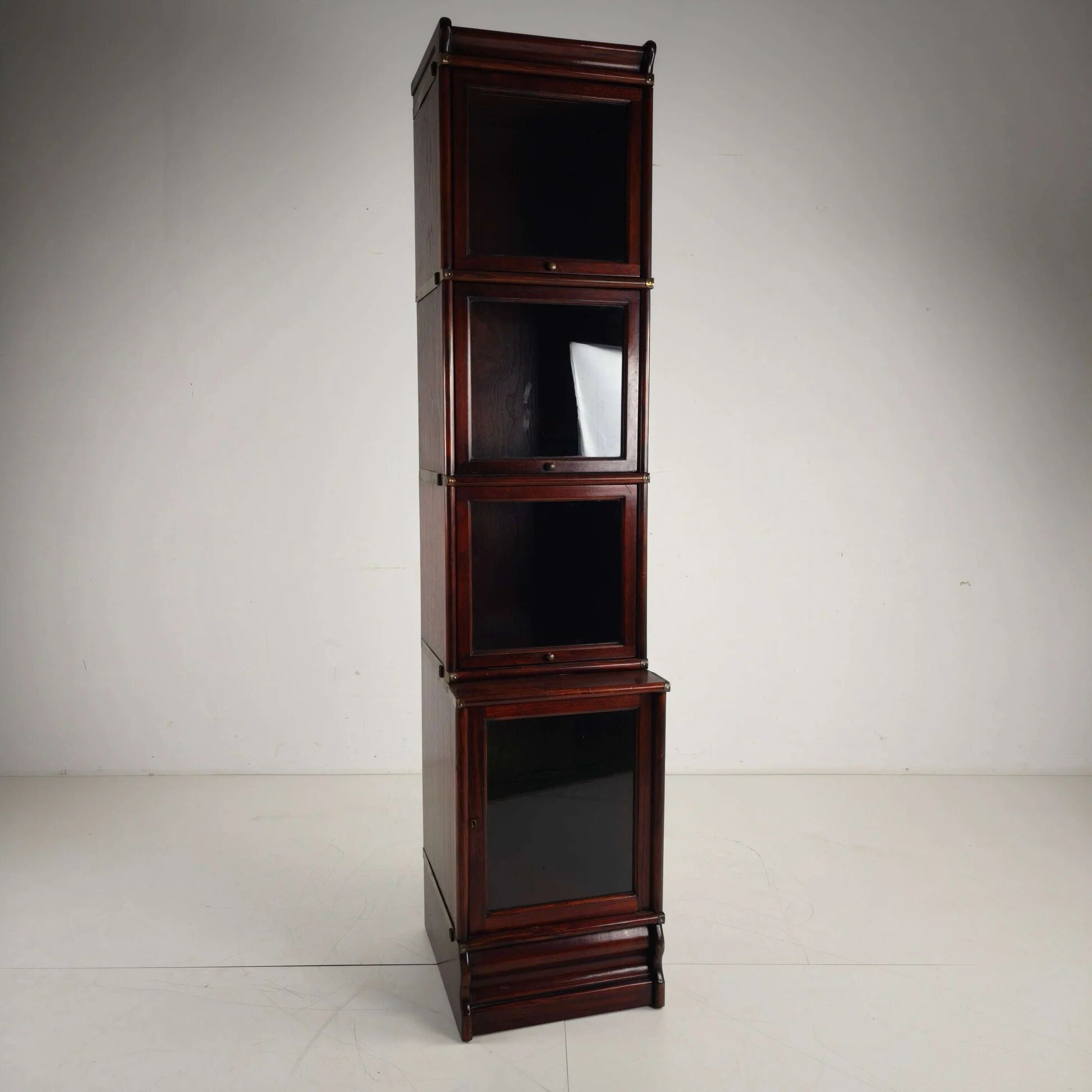 Late 20th century hardwood barrister bookcase