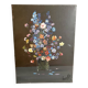 Painting on canvas bouquet of flowers signed 35 X27