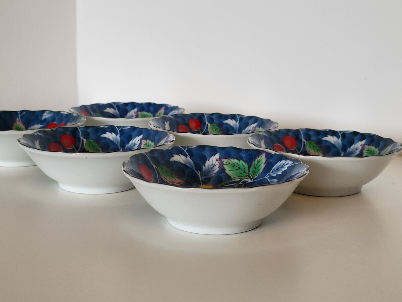 6 cups decoration cherries Japan vintage