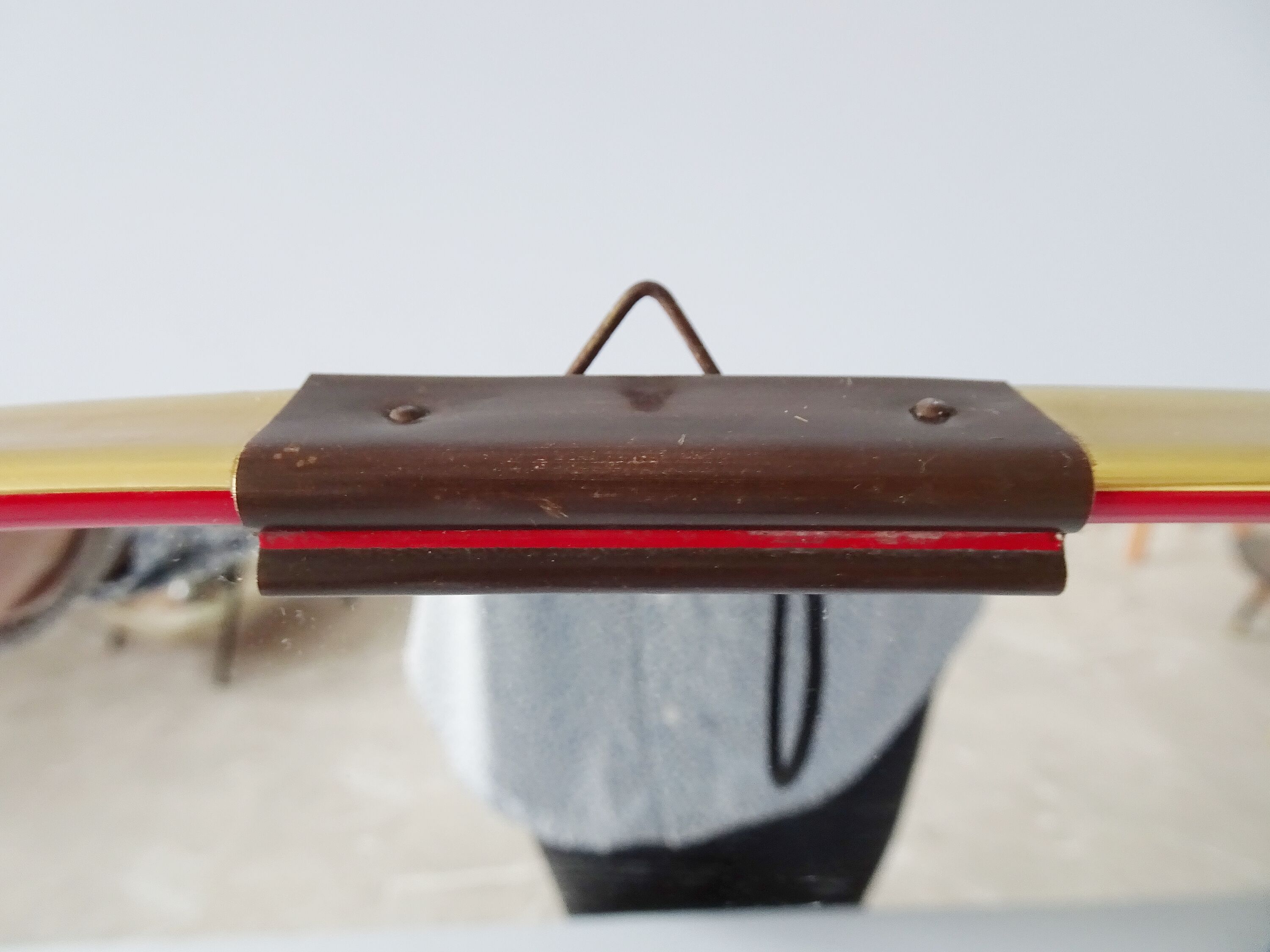 Wardrobe set mid century three-piece, 50's mirror, shelf, coat rack