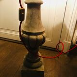 Table of old baluster lamp