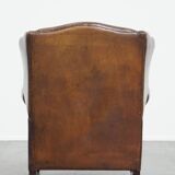 Wingback Chair in Sheepskin Leather
