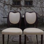 Dining Room Table and Mahogany Chairs by Fratelli Rigamonti, 1950s, Set of 7