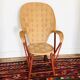 Vintage chestnut armchair and burlap