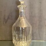Carved crystal decanter signed baccarat