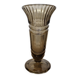 Vase en verre fumé de conception Art Déco début du 20e siècle