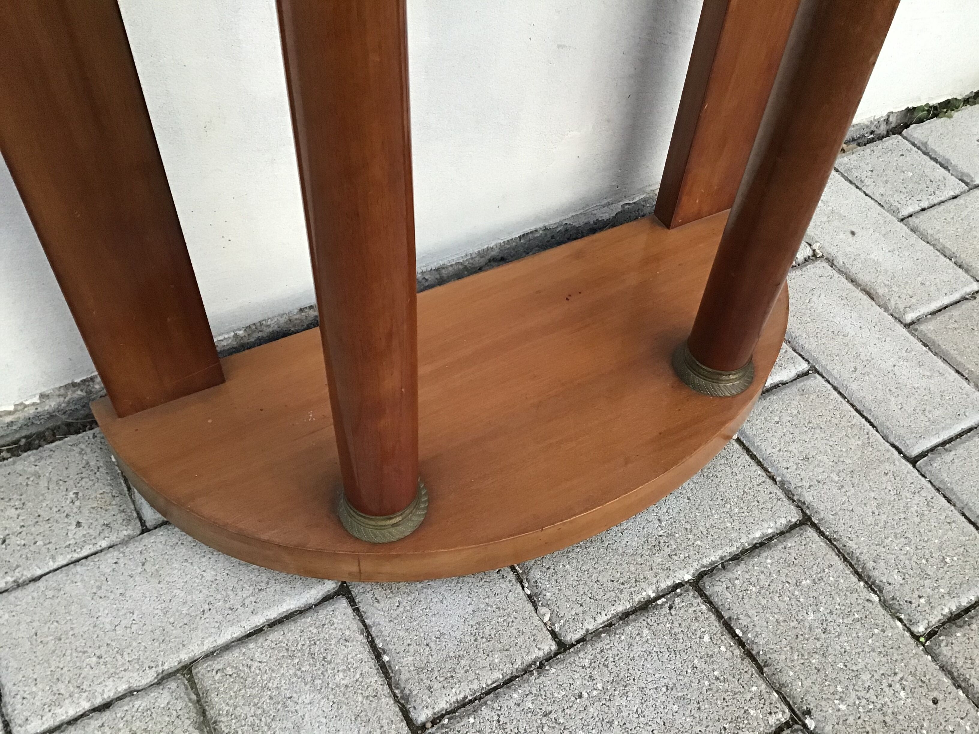 Small half-moon console empire vintage mahogany 1950