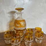 Bohemian crystal liquor service