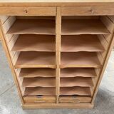 Double oak curtain filing cabinet