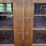 Paire de vitrine à suspendre Art Nouveau en frêne