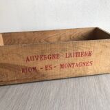 Wood advertising box "Auvergne dairy"