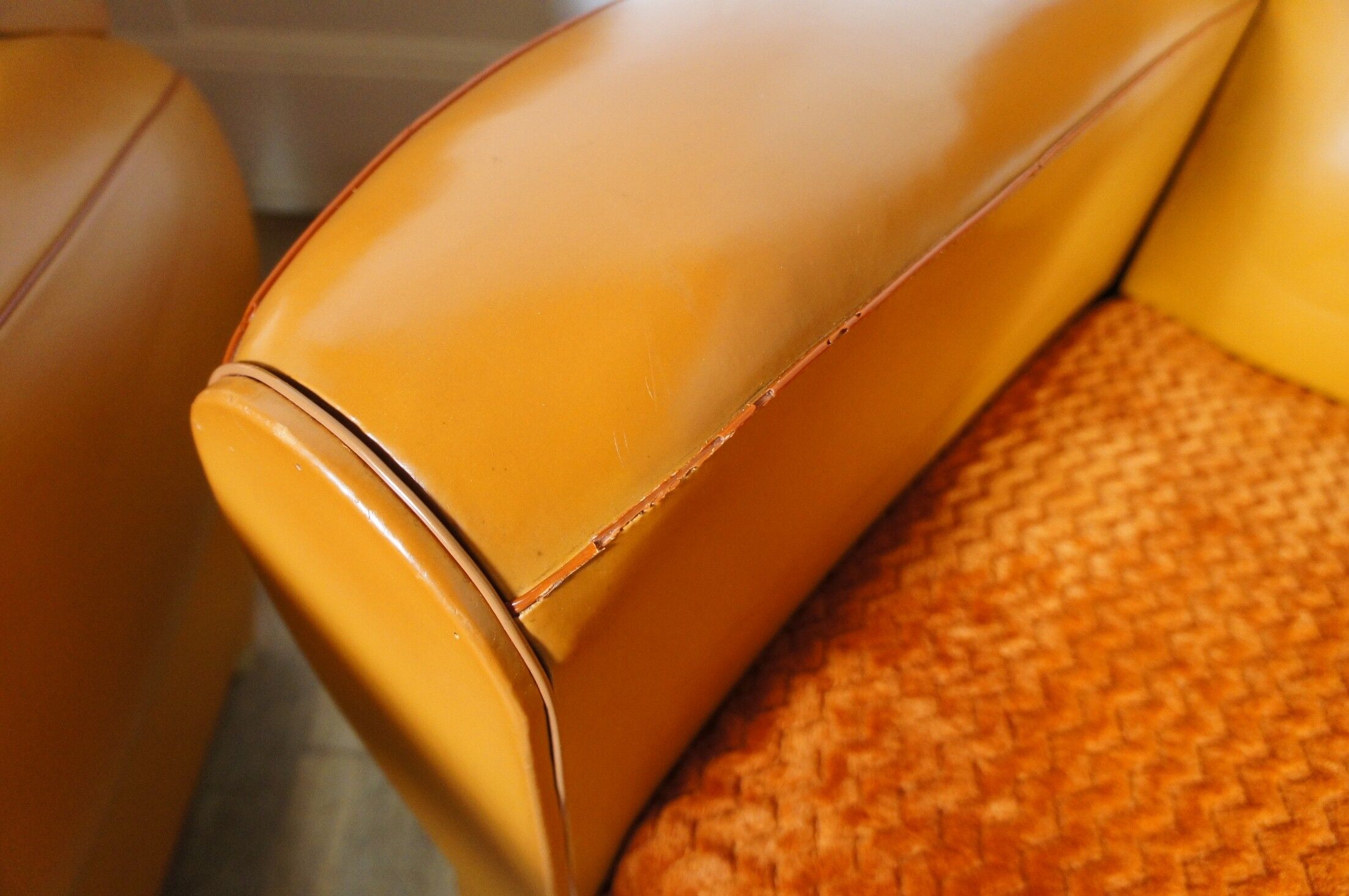 Pair of club chairs in skai 1960