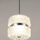 Suspension en verre facetté chromé style Karl Fagerlund des années 1960