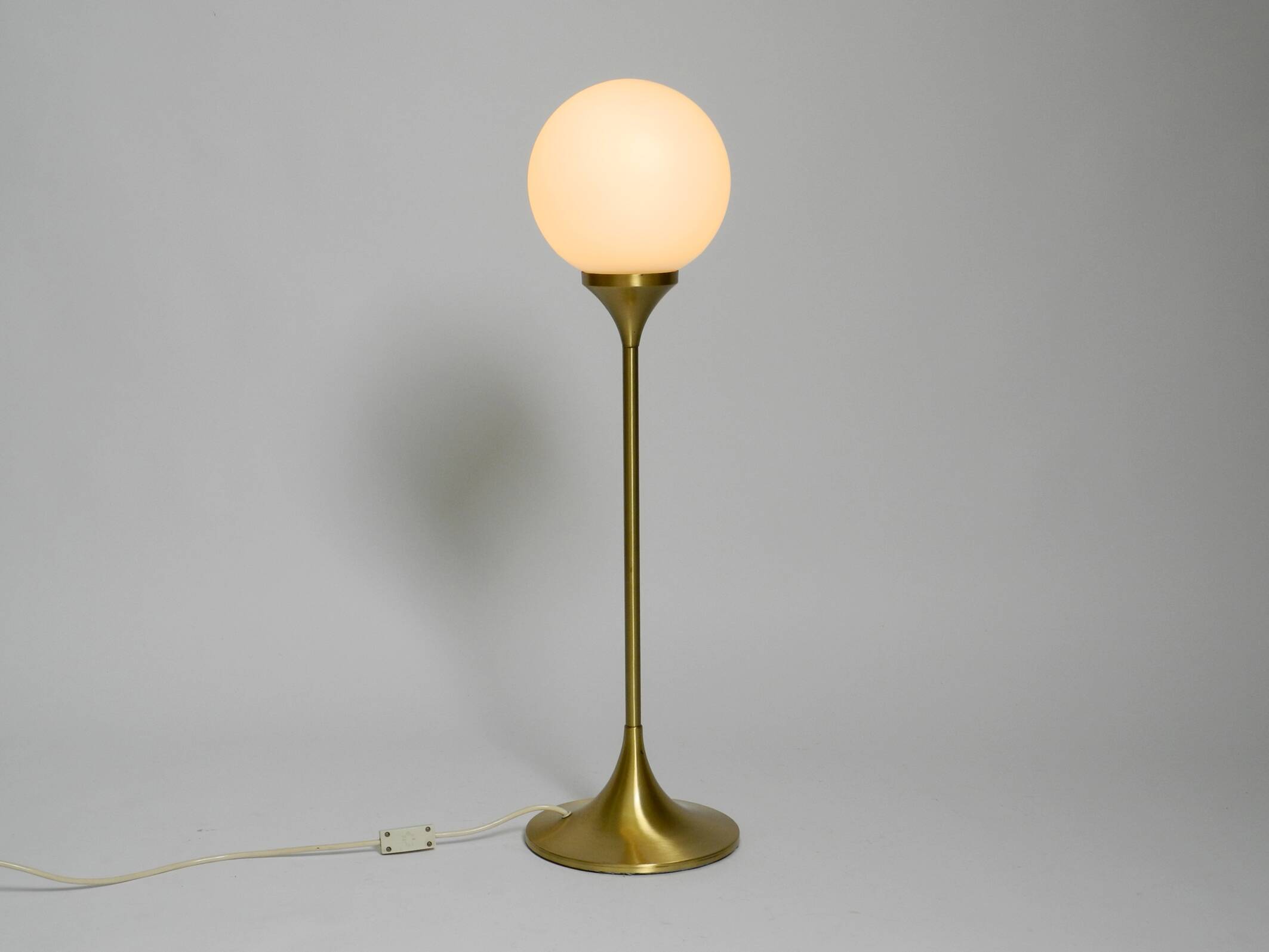 1960s table or floor lamp with a large glass ball from Sölken Leuchten