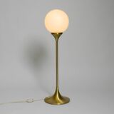1960s table or floor lamp with a large glass ball from Sölken Leuchten