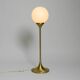Lampe de table ou de sol des années 1960 avec une grande boule en verre de Sölken Leuchten.
