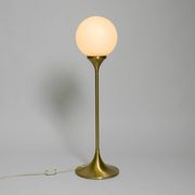 1960s table or floor lamp with a large glass ball from Sölken Leuchten