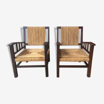 Pair of 1930 armchairs by Francis Jourdain